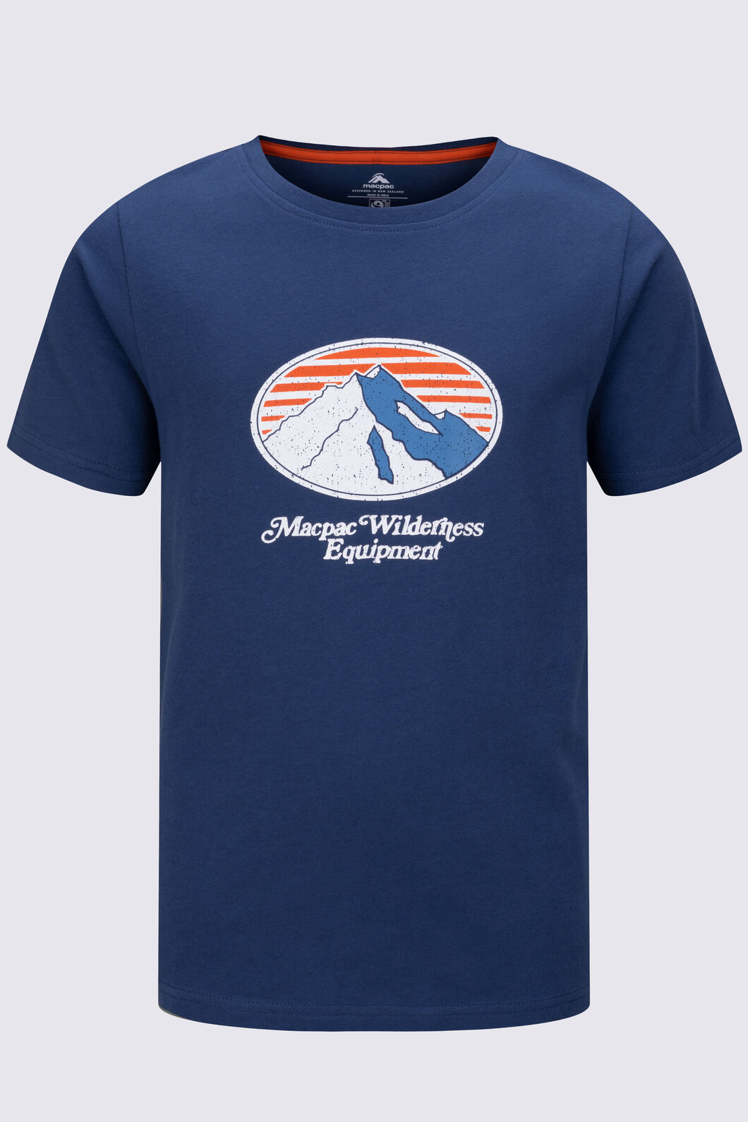 Macpac Kids' Wilderness Equipment Fairtrade Organic Short Sleeve T-Shirt, Oceana, hi-res