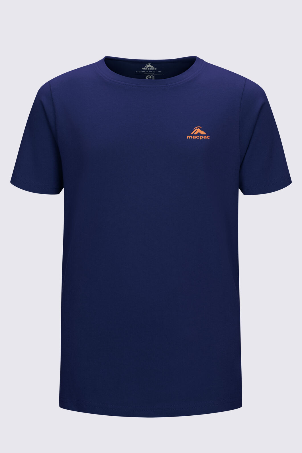 Macpac Kids' Kahurangi NP Fairtrade Organic Cotton T-Shirt, Black Iris, hi-res