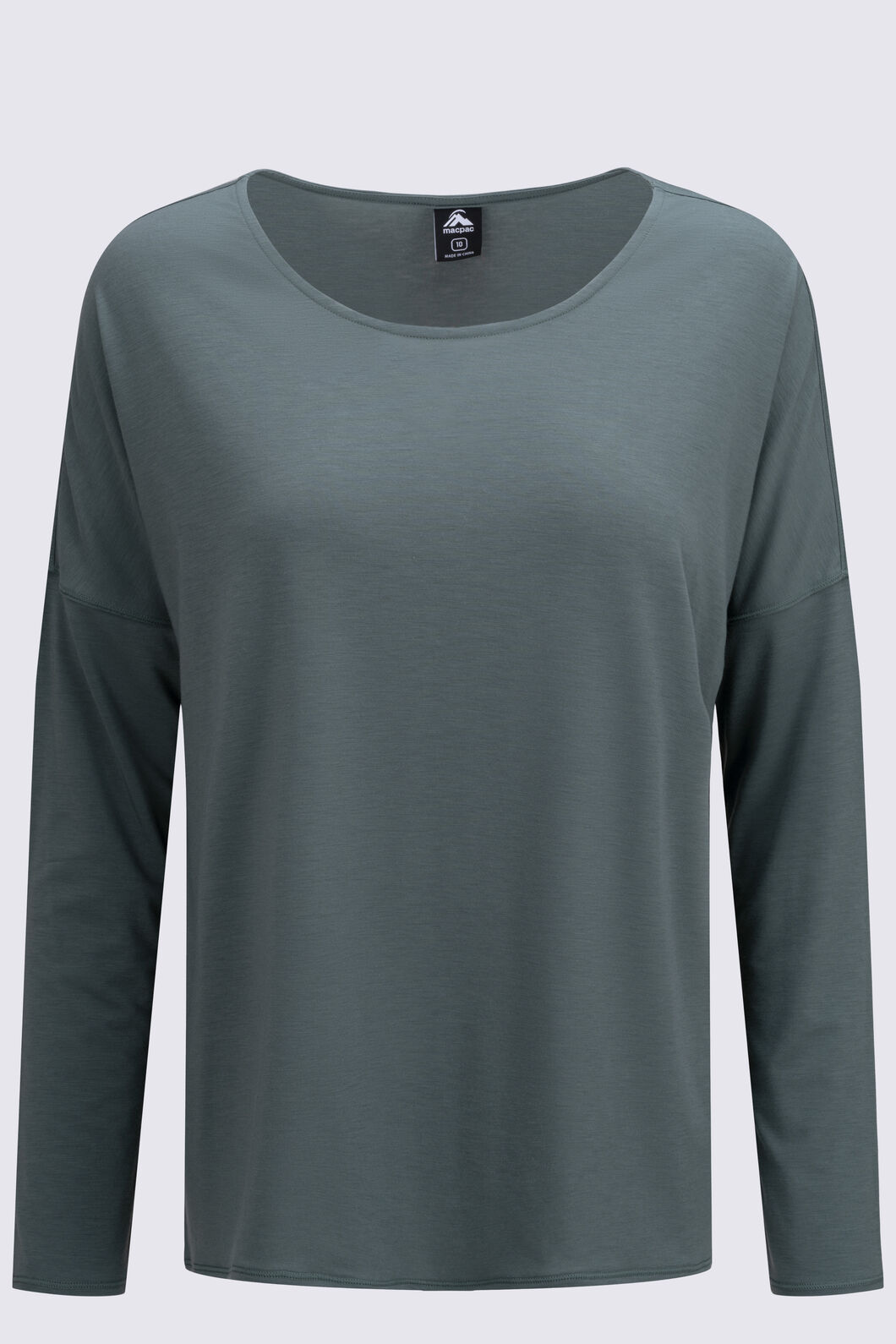 Macpac Women's Eva Long Sleeve T-Shirt, DUCK GREEN, hi-res