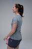 Macpac Women's Ella 180 Merino T-Shirt, Surf Spray Stripe, hi-res