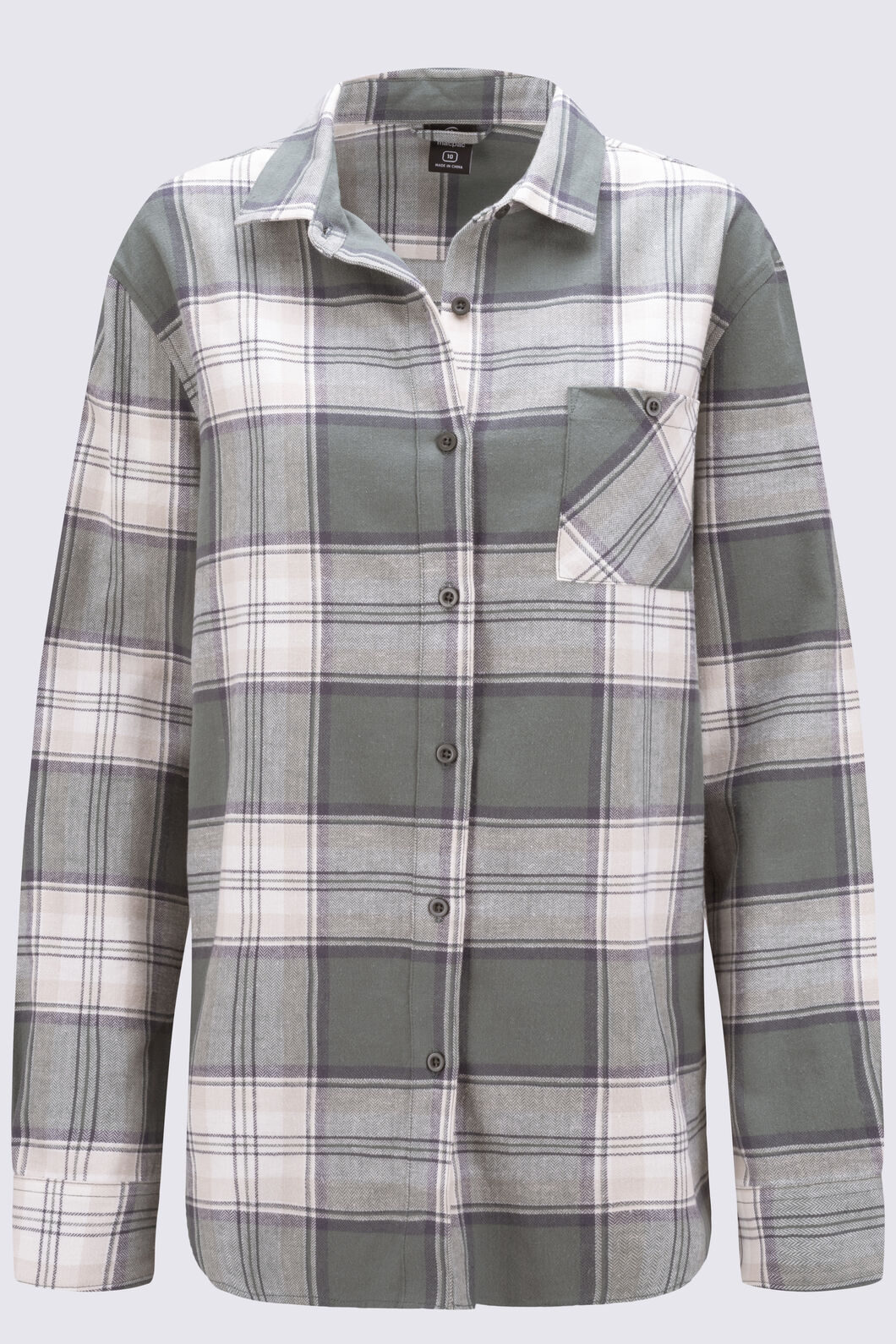 Macpac Women's Sutherland Shirt, Dark Forest Plaid, hi-res