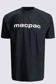 Macpac Men's Short Sleeve Rash Top, Black, hi-res