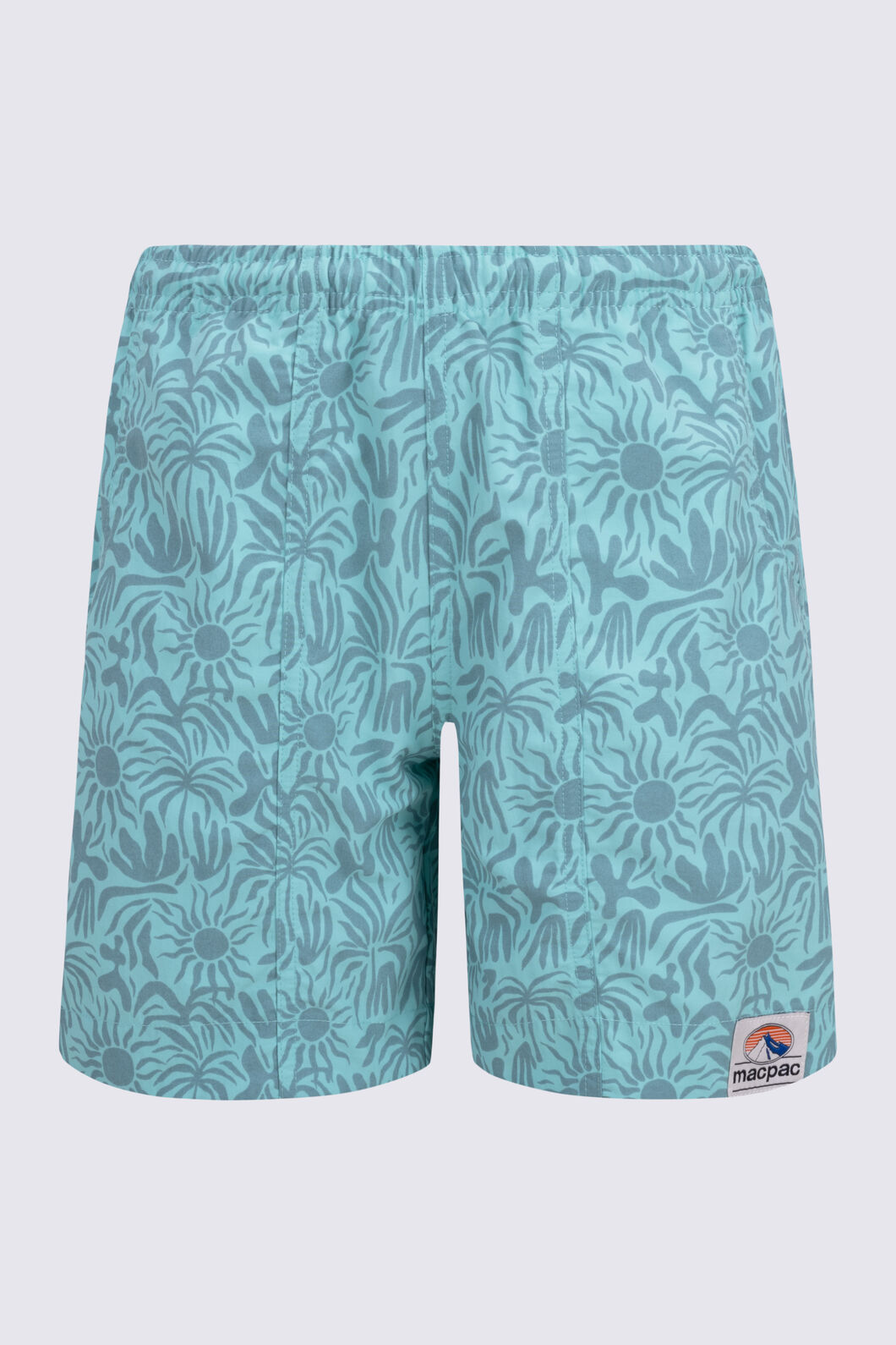 Macpac Kids' Winger Shorts, Pool Blue Print, hi-res