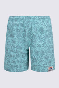 Macpac Kids' Winger Shorts, Pool Blue Print, hi-res