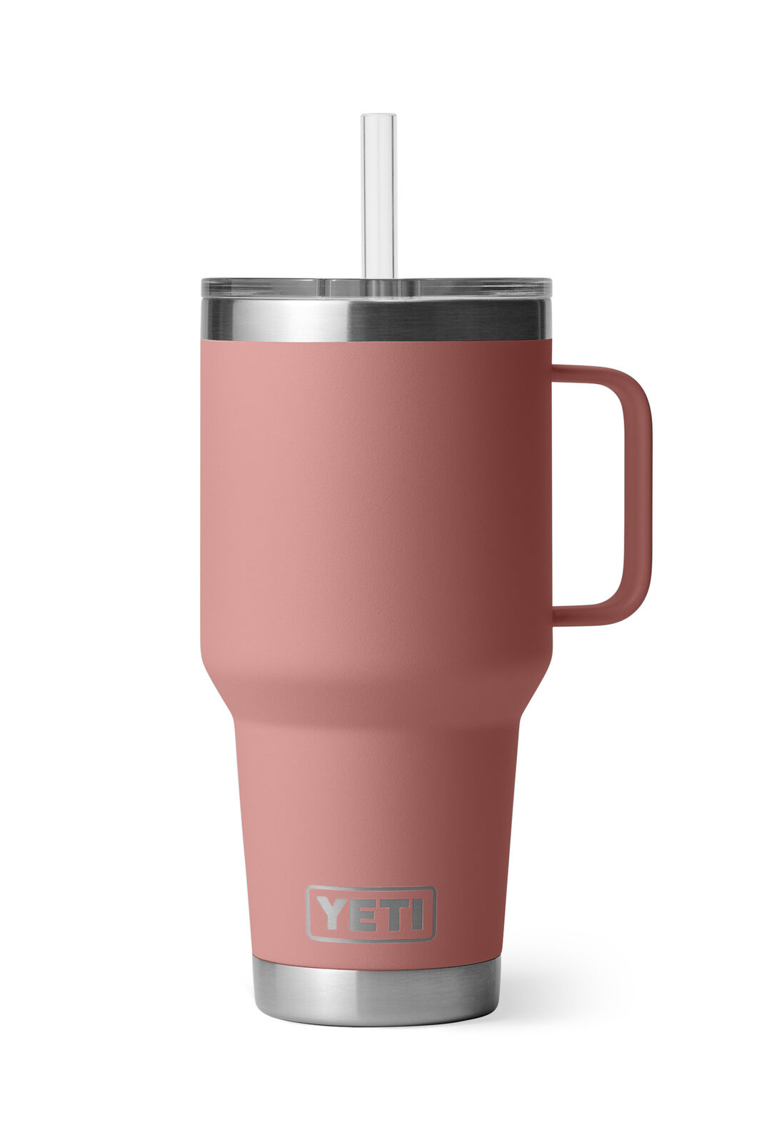 YETI® Rambler® Mug with Straw Cap — 35 oz, Sandstone Pink, hi-res
