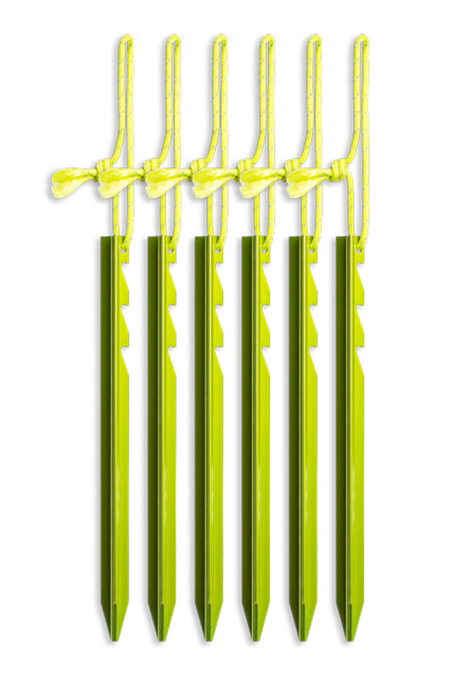 Zempire Aluminium Tri Pegs V2 (6pcs), Green, view 1