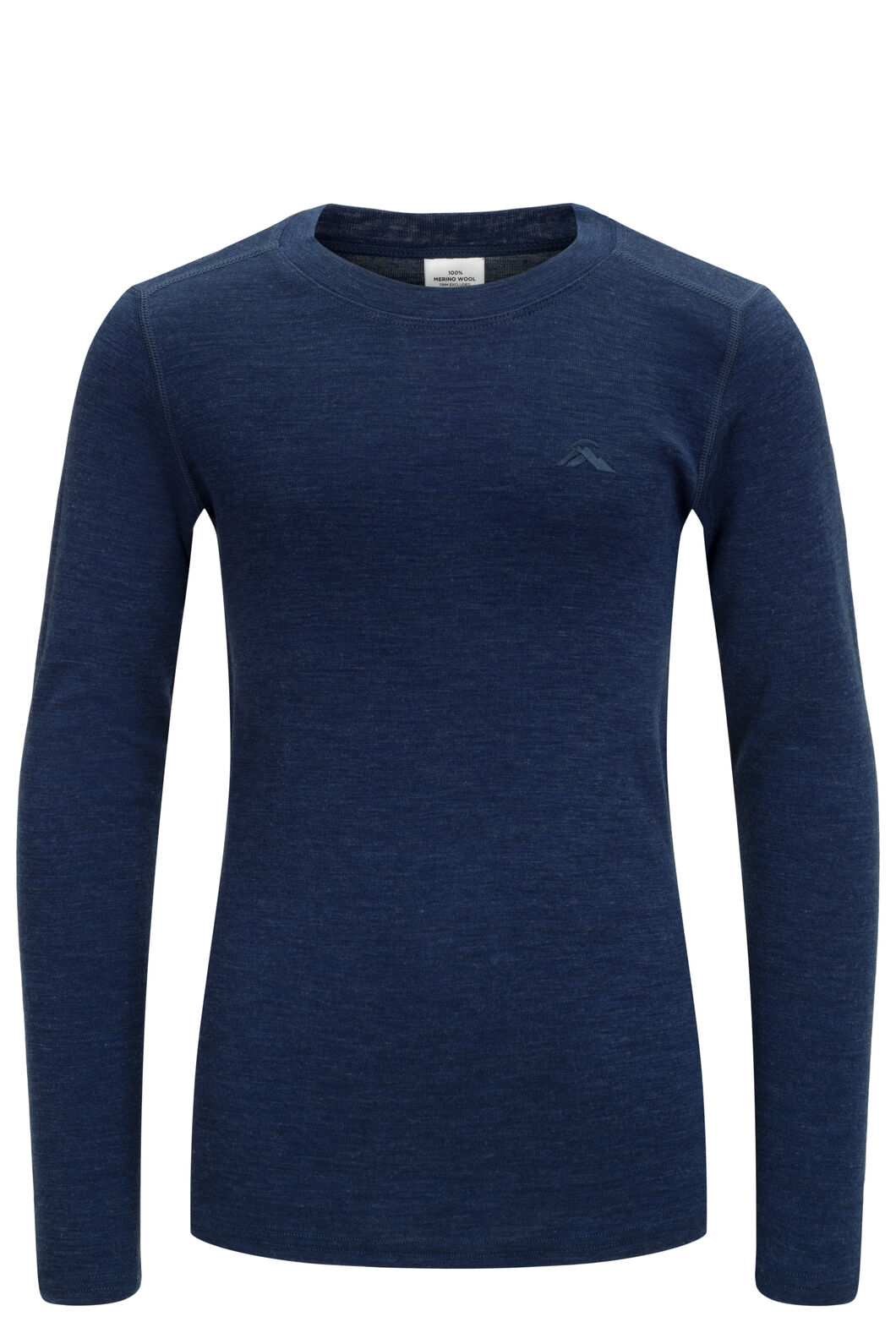 Macpac Kids' 220 Merino Long Sleeve Top, Peacoat Marle, hi-res
