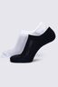 Macpac No-Show Sock — 2 Pack, Black/White, hi-res