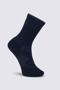 Macpac Kids' Merino Blend Crew Sock, Navy, hi-res