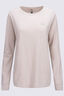 Macpac Women's Vintage Embroidered Fairtrade Organic Cotton Long Sleeve T-Shirt, French Oak, hi-res