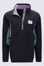 Macpac Men&rsquo;s Heritage Fleece Pullover, Black/North Atlantic, hi-res
