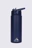 Macpac Insulated Wide Mouth Bottle with Straw Lid — 530ml, Navy, hi-res