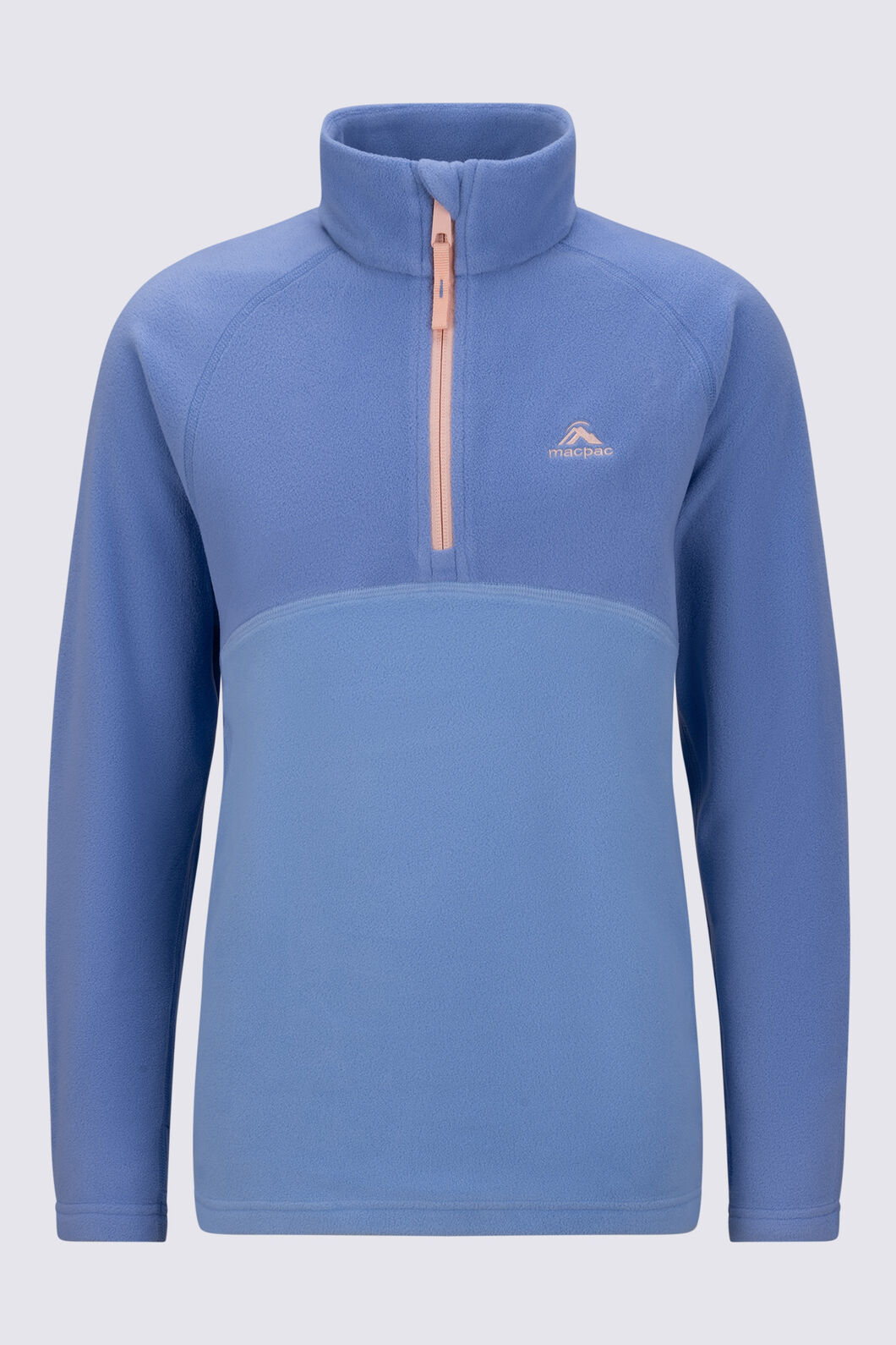 Macpac Kids' Ruru Fleece Pullover, Persian Jewel/Placid Blue, hi-res