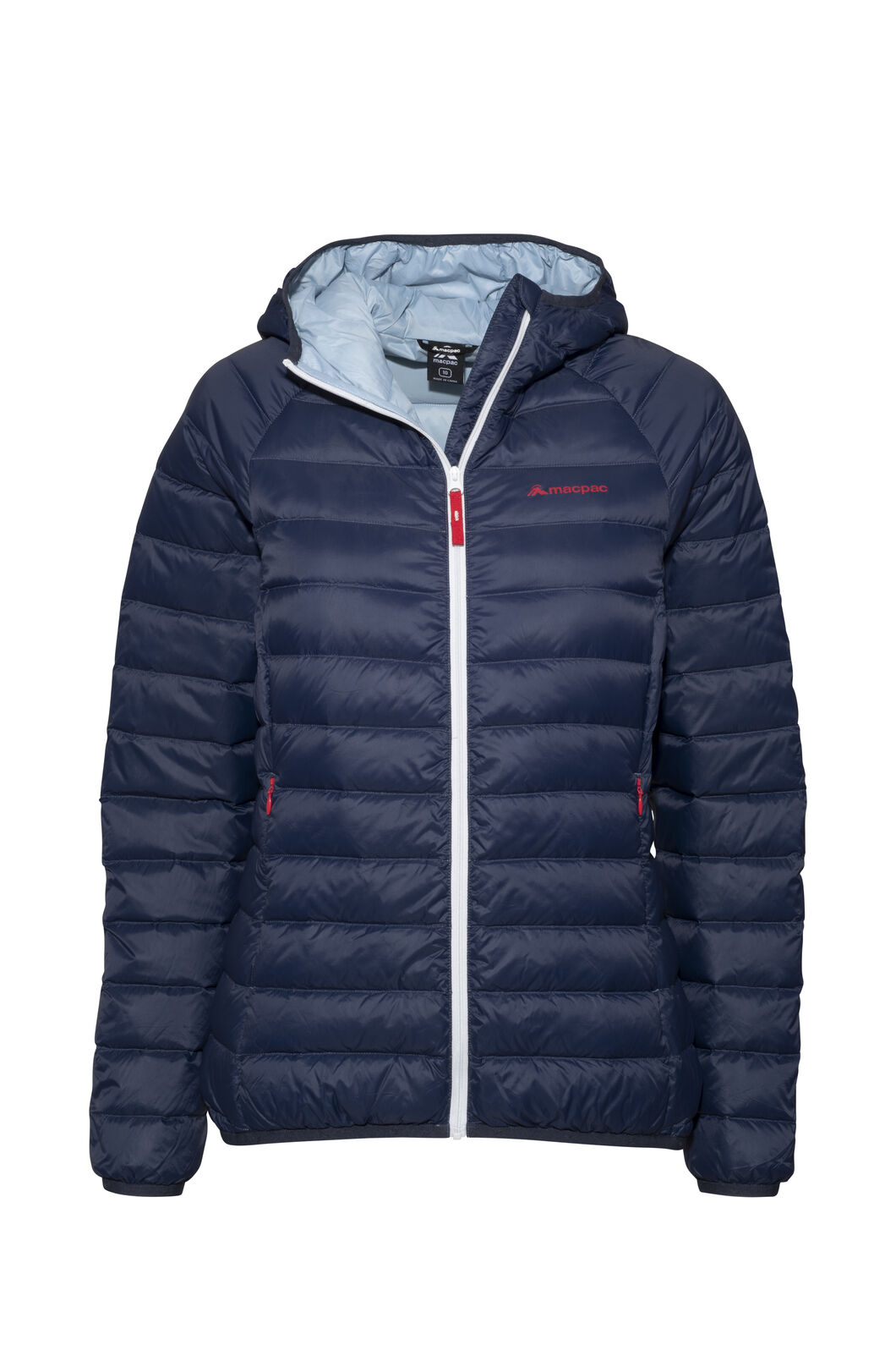 Macpac Women's Uber Light Hooded Down Jacket, Black Iris/Blue Fog, hi-res
