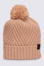 Macpac Criss Cross Pom Pom Beanie, Cuban Sand, hi-res