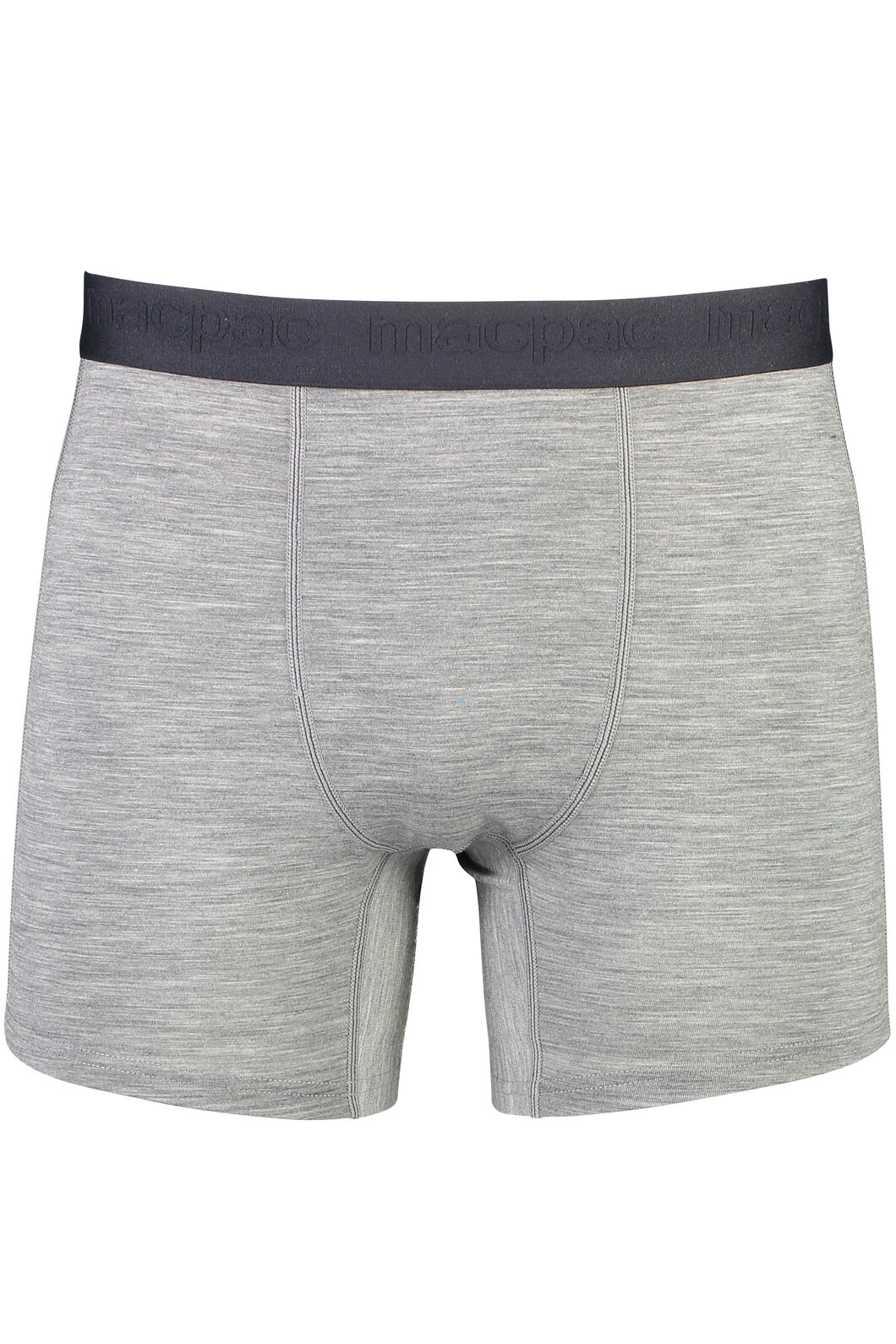 Macpac Men's 180 Merino Boxers, Grey Marle/Black, hi-res