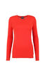 Macpac Women's 220 Merino Long Sleeve Top, Mandarin Red, hi-res
