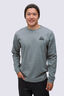 Macpac Men's Vintage Embroidered Fairtrade Organic Cotton Long Sleeve T-Shirt, Grey Marle, hi-res