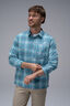 Macpac Men&rsquo;s Vale Long-Sleeve Shirt, Camp Teal Check, hi-res