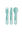 Sea to Summit Passage Cutlery Set &mdash; 3 Piece, Aqua Sea, hi-res