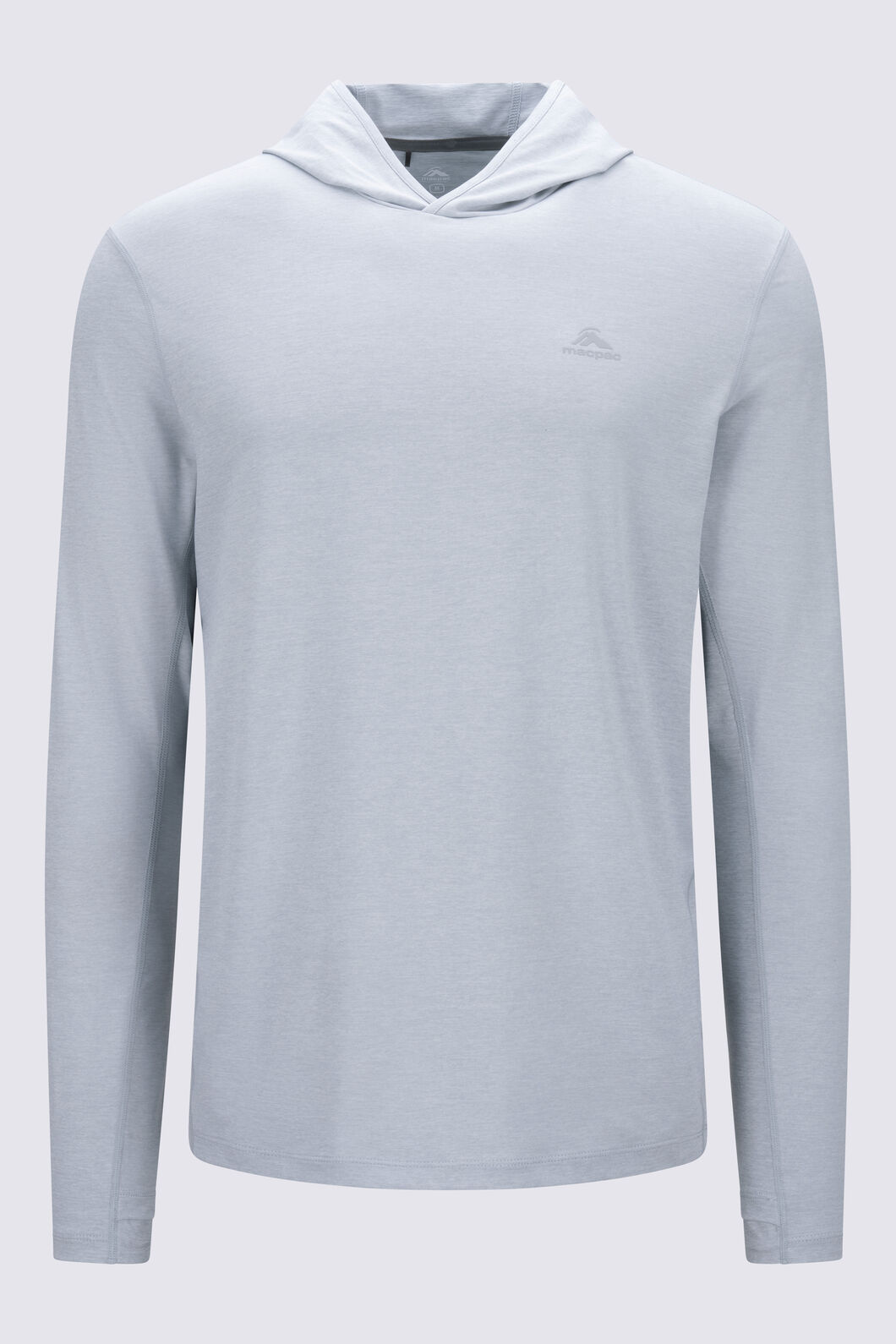 Macpac Men's brrr&deg; Long-Sleeve Hooded Top, Pearl Blue, hi-res