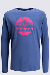 Macpac Kids' Retro Long Sleeve T-Shirt, Coastal Fjord, hi-res