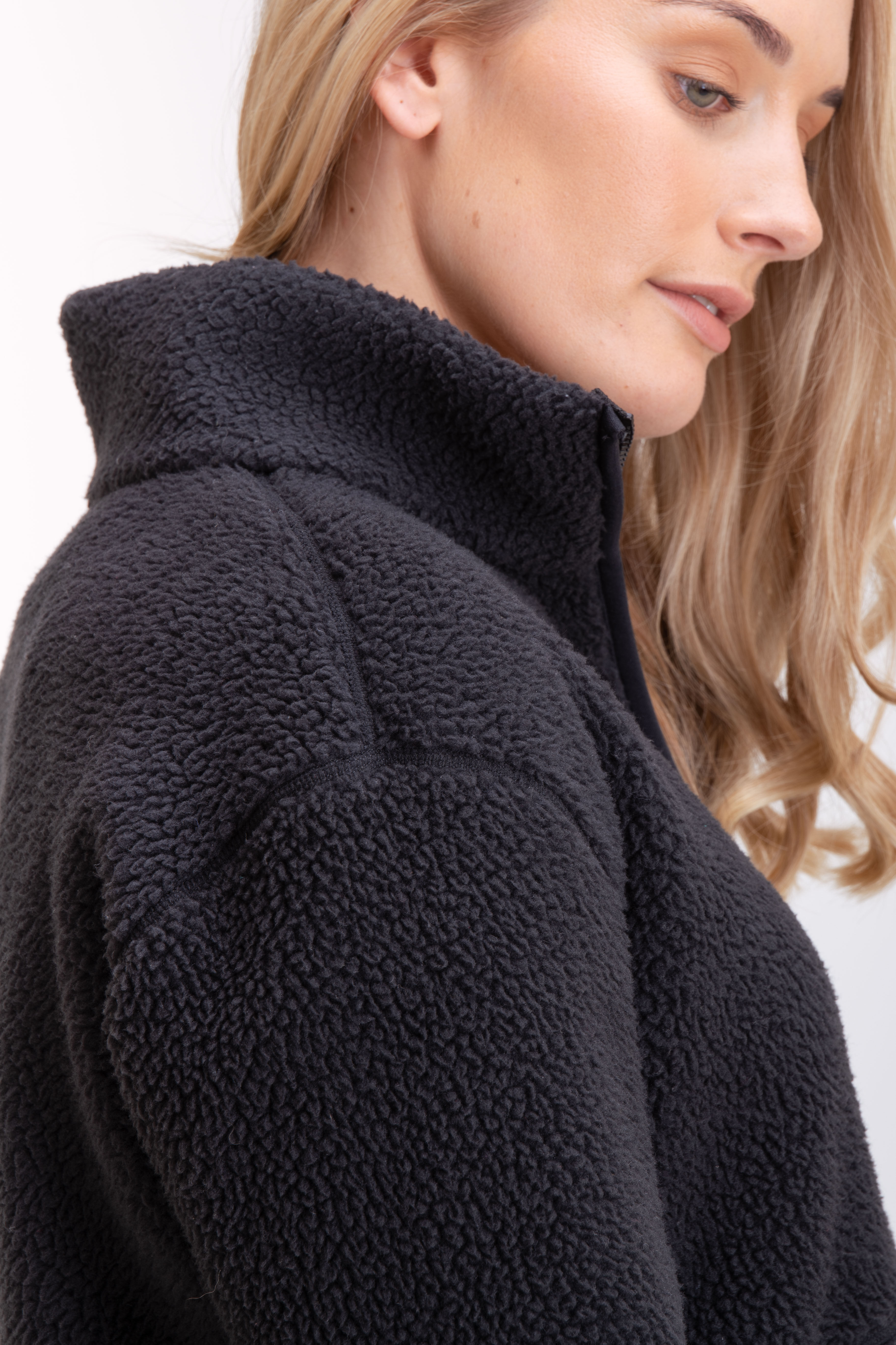 Womens high clearance pile fleece jacket