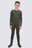 Macpac Kids' 220 Merino Long Johns, Beetle, hi-res