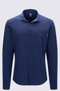 Macpac Men's Eclipse Long Sleeve Shirt, Navy Iris, hi-res