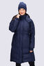 Macpac Women's Thebe long Down Coat, Baritone Blue, hi-res