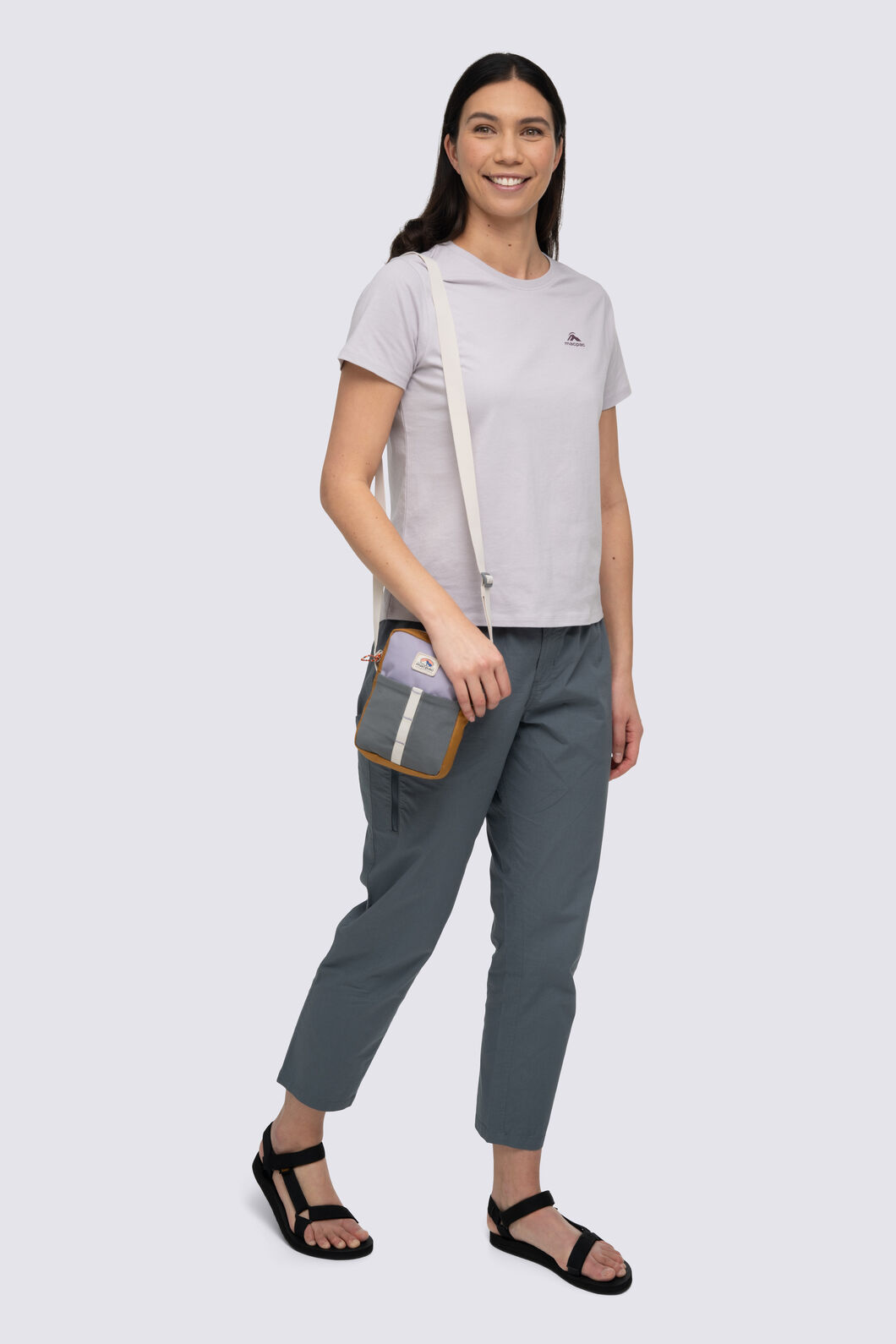 Macpac Women's Aoraki Topo Fairtrade Organic Short Sleeve T-Shirt, Raindrops, hi-res