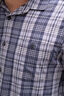 Macpac Men's Eclipse Long Sleeve Shirt, Navy Iris Check, hi-res