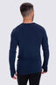 Macpac Men's 220 Merino Long Sleeve Top, Navy, hi-res