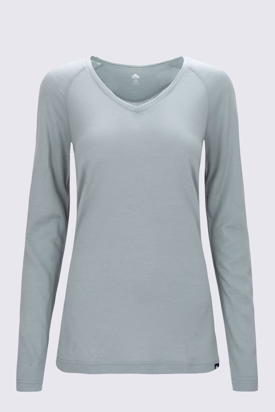 Macpac Women's 150 Merino V-Neck Top, Lilypad, hi-res