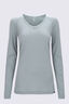 Macpac Women's 150 Merino V-Neck Top, Lilypad, hi-res