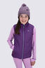 Macpac Kids' Pulsar Alpha Insulated Vest, Plum/Print, hi-res