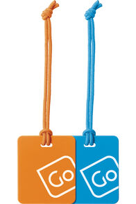 Go Travel Luggage Tags Twin Pack, Blue/Orange, hi-res