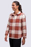 Macpac Women's Hudson Overshirt, Maple Syrup Plaid, hi-res