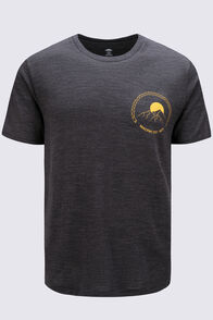 Macpac Mountain Badge 180 Merino T-Shirt, Charcoal Marle, hi-res