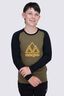 Macpac Kids' Vintage Fairtrade Organic Cotton Long Sleeve T-Shirt, Black/Winter Moss, hi-res
