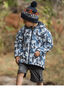 Macpac Kids' Pulsar Alpha Hooded Insulated Jacket, Blue Camo/Black Iris, hi-res