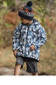 Macpac Kids' Pulsar Alpha Hooded Insulated Jacket, Black/Black Print, hi-res