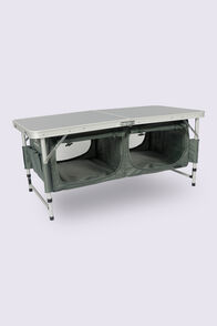 Macpac Folding Camp Table with Storage, Balsam Green, hi-res