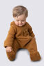 Macpac Baby Acorn Fleece Onesie, Golden Brown, hi-res