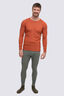 Macpac Men's Geothermal Long Sleeve Top, Burnt Brick, hi-res