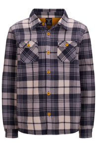 Macpac Kids' Lyndon Polartec® Fleece Lined Shirt, Tradewinds Plaid, hi-res