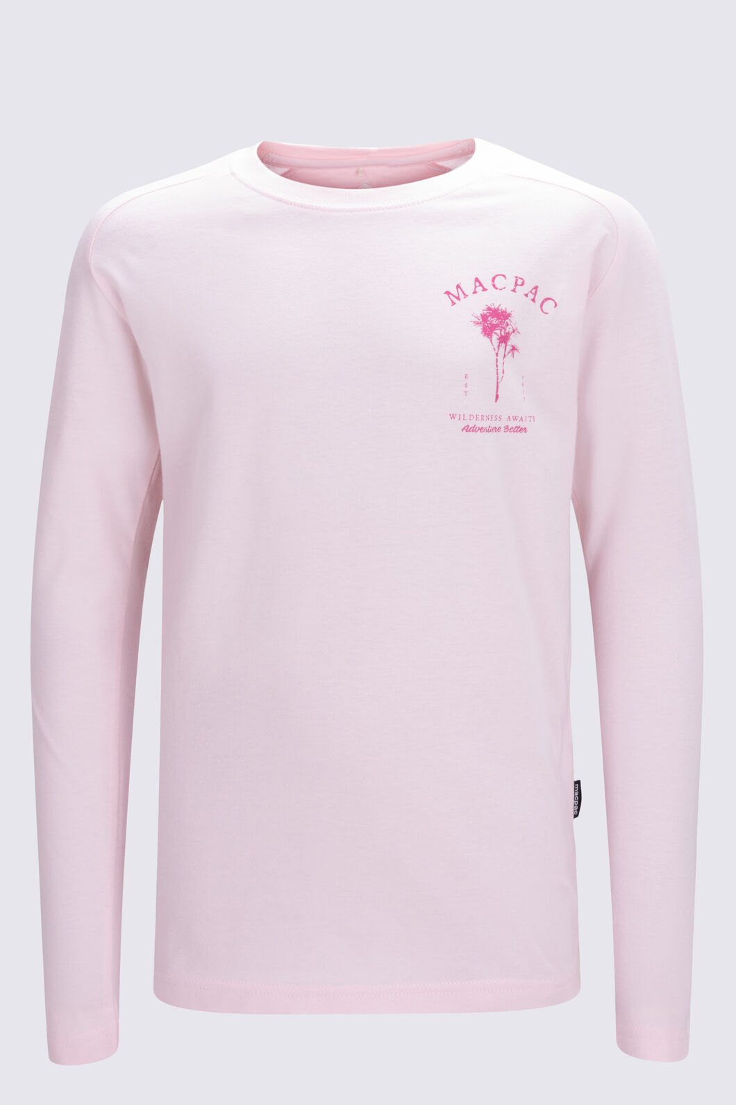 Macpac Kids' Trees Graphic Long Sleeve T-Shirt, Pinkesque, hi-res