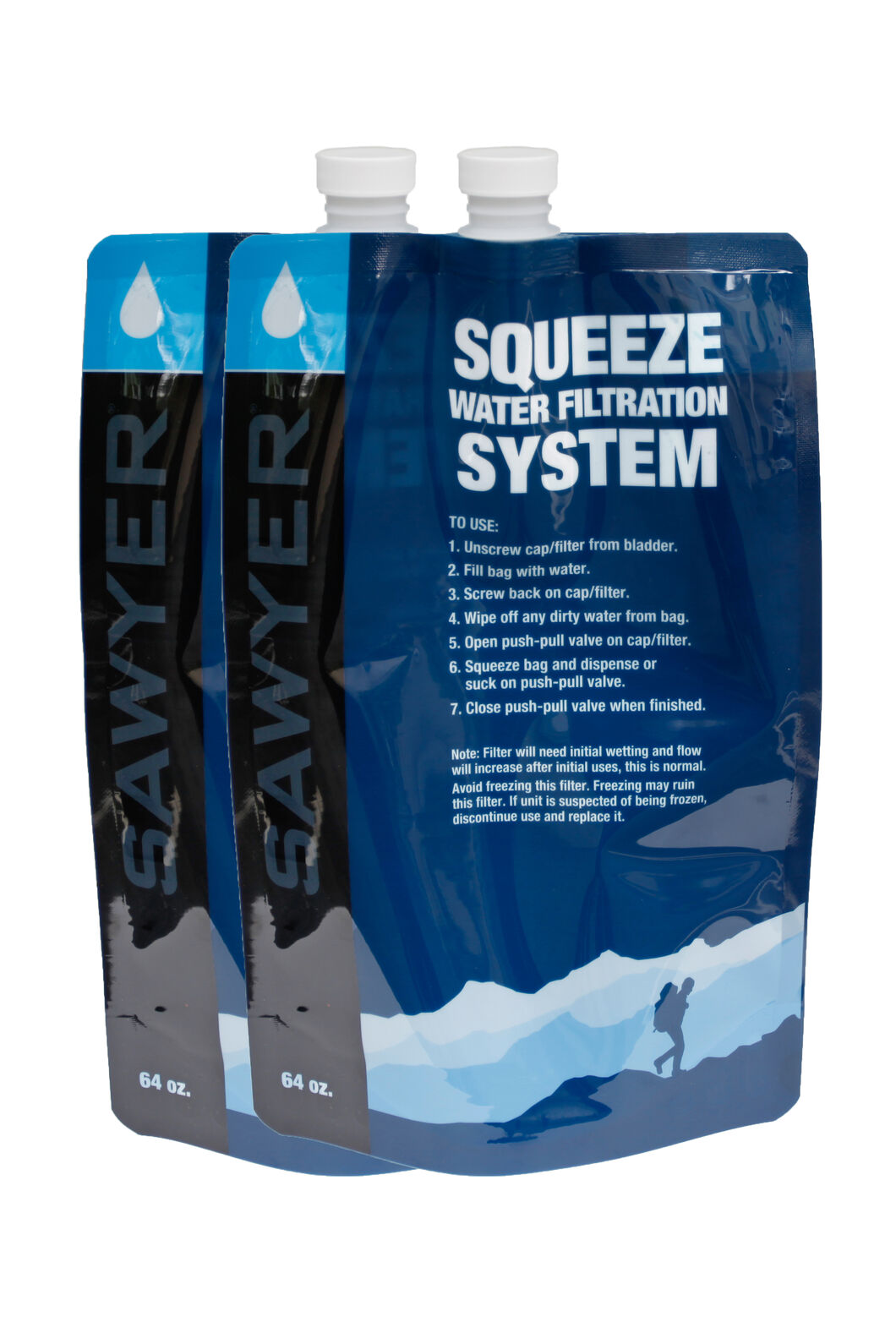 Sawyer 64oz Water Filter Pouch &mdash; 2 Pack, None, hi-res