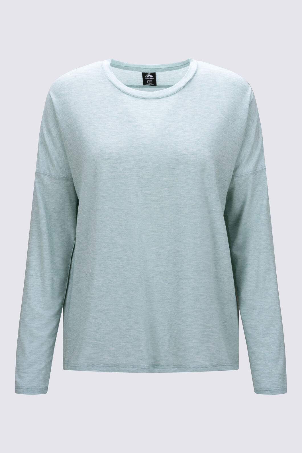 Macpac Women's Eva Long Sleeve T-Shirt, Grey Mist Marle, hi-res