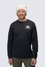 Macpac Men's Heritage Badge Fairtrade Organic Cotton Long Sleeve T-Shirt, BLACK MARLE, hi-res